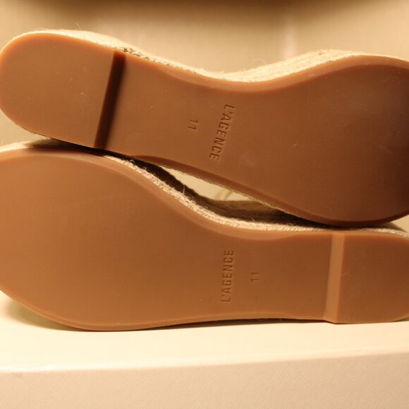 L'AGENCE Leather Avice Espadrille Wedges - Picture 7 of 9
